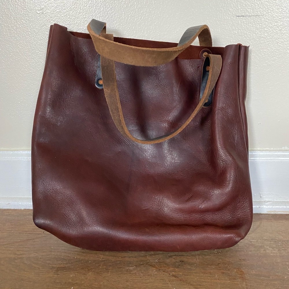 Leather shoulder bag/tote